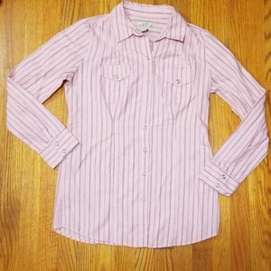 So Wear It Declare It- pink pinstripe button up